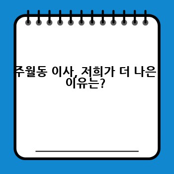 주월동 이사, 저희가 더 나은 이유는?