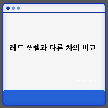 레드 쏘렐과 다른 차의 비교