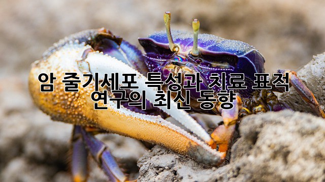 암 줄기세포: 특성과 치료 표적 연구의 최신 동향