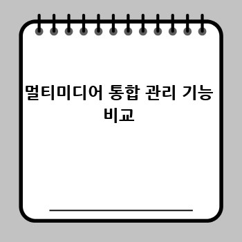 멀티미디어 통합 관리 기능 비교