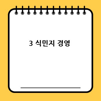 3 식민지 경영