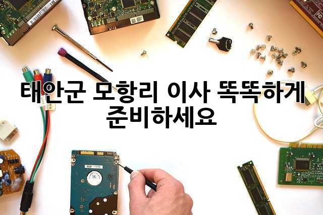 태안군 모항리 이사, 똑똑하게 준비하세요!