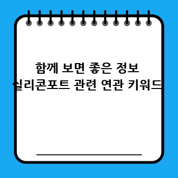 함께 보면 좋은 정보 실리콘포트 관련 연관 키워드