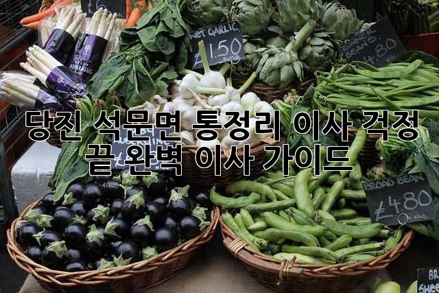 당진 석문면 통정리 이사, 걱정 끝! 완벽 이사 가이드