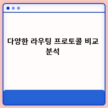 다양한 라우팅 프로토콜 비교 분석
