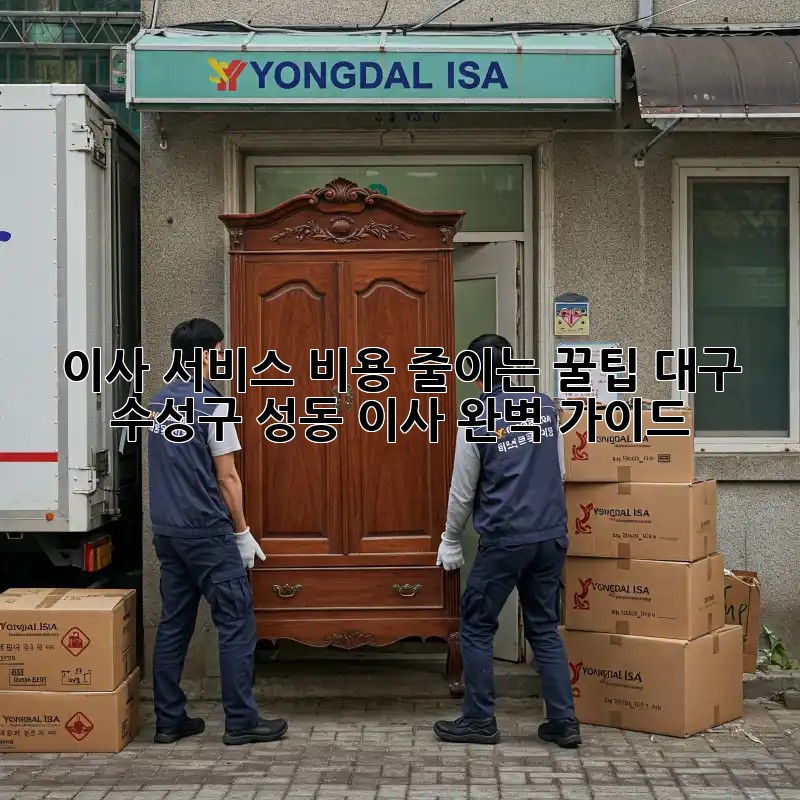 이사 서비스 비용 줄이는 꿀팁! 대구 수성구 성동 이사, 완벽 가이드