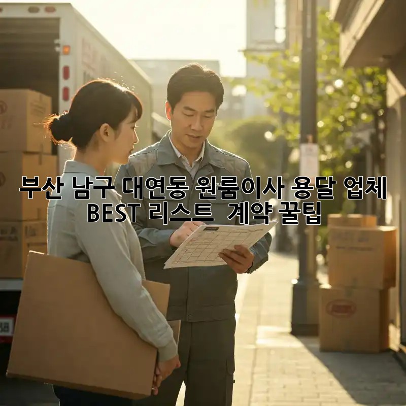 부산 남구 대연동 원룸이사, 용달 업체 BEST 리스트 & 계약 꿀팁!
