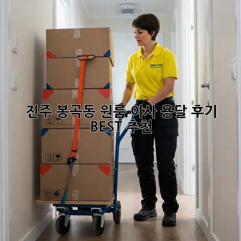 진주 봉곡동 원룸 이사, 용달 후기 BEST 추천!