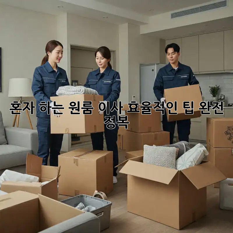 혼자 하는 원룸 이사, 효율적인 팁 완전 정복!