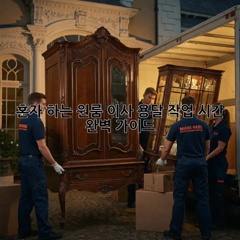 혼자 하는 원룸 이사? 용달 작업 시간 완벽 가이드!