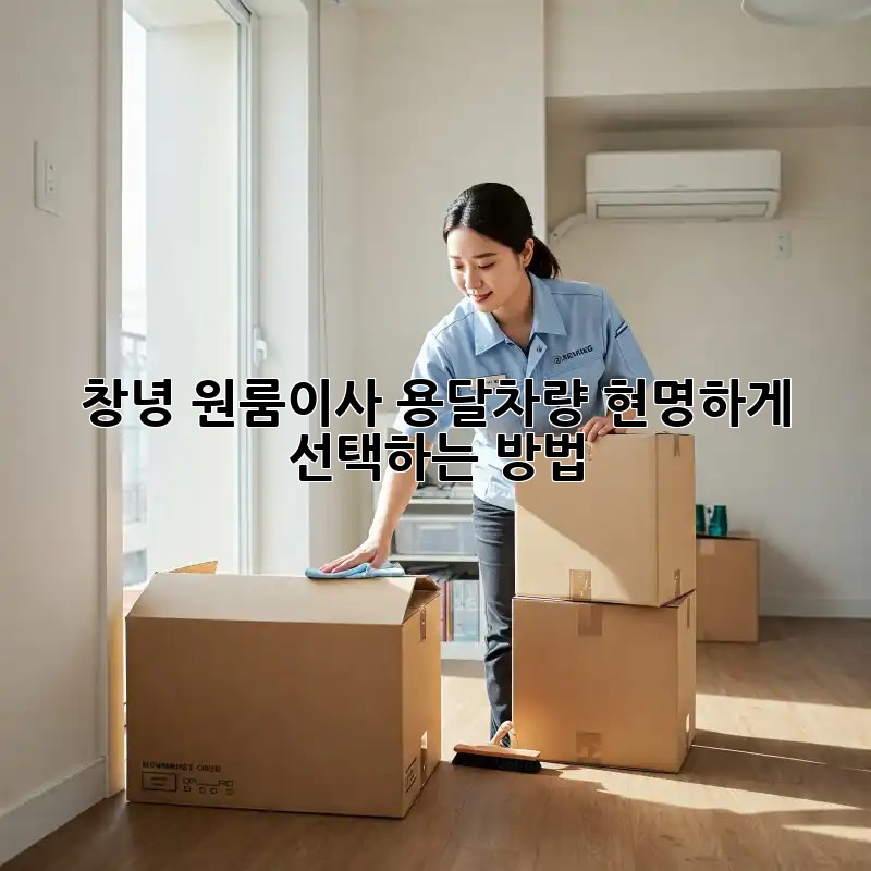 창녕 원룸이사, 용달차량 현명하게 선택하는 방법!