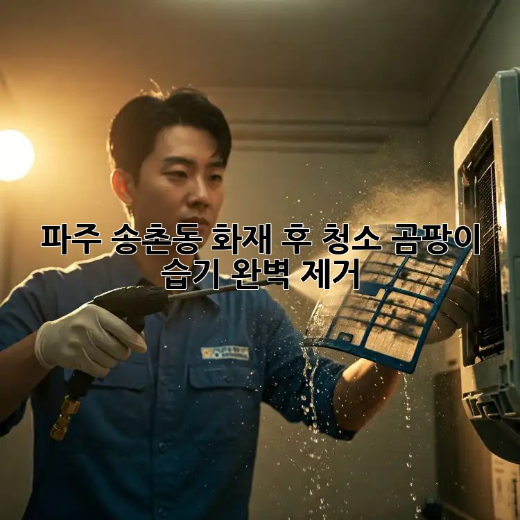 파주 송촌동 화재 후 청소: 곰팡이 습기 완벽 제거🧹