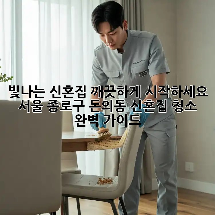빛나는 신혼집, 깨끗하게 시작하세요! ✨ 서울 종로구 돈의동 신혼집 청소 완벽 가이드
