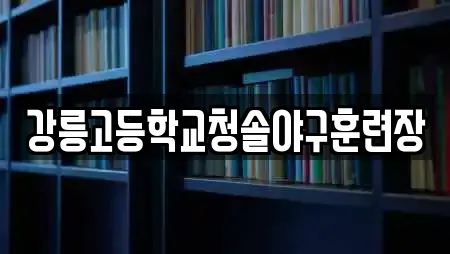 강릉고등학교청솔야구훈련장