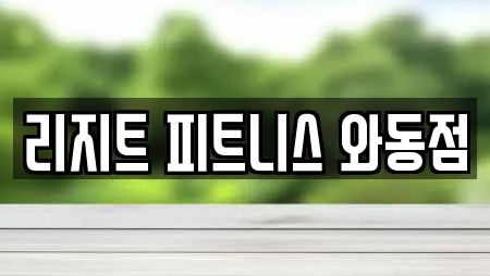 리지트 피트니스 와동점