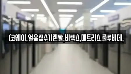 (코웨이,얼음정수기렌탈,비렉스,매트리스,룰루비데,