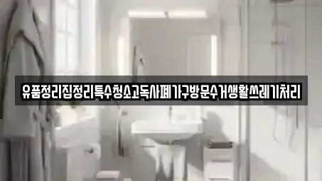 유품정리집정리특수청소고독사폐가구방문수거생활쓰레기처리