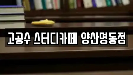 고공수 스터디카페 양산명동점