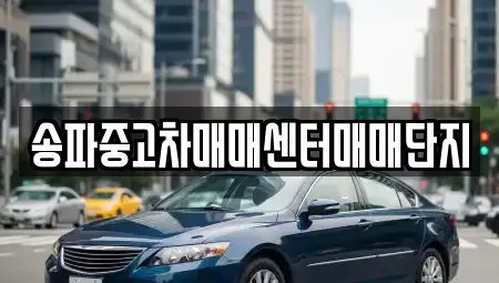 송파중고차매매센터매매단지