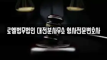로엘법무법인 대전분사무소 형사전문변호사