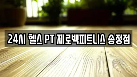 24시 헬스 PT 제로백피트니스 송정점