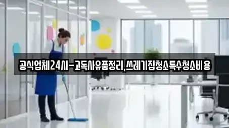 공식업체24시-고독사유품정리,쓰레기집청소특수청소비용