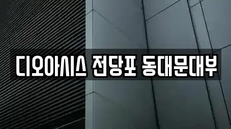 디오아시스 전당포 동대문대부
