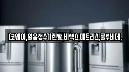 (코웨이,얼음정수기렌탈,비렉스,매트리스,룰루비데,