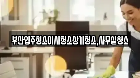 부산입주청소이사청소상가청소,사무실청소