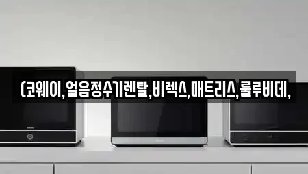 (코웨이,얼음정수기렌탈,비렉스,매트리스,룰루비데,