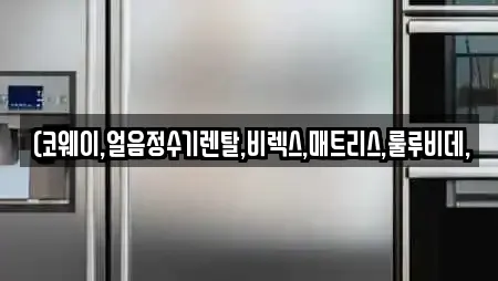 (코웨이,얼음정수기렌탈,비렉스,매트리스,룰루비데,