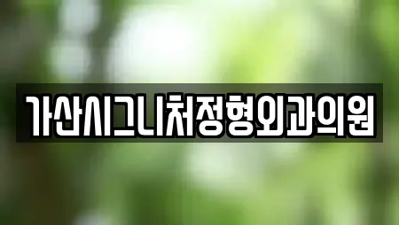 가산시그니처정형외과의원
