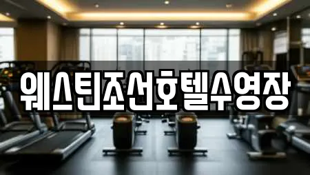 웨스틴조선호텔수영장