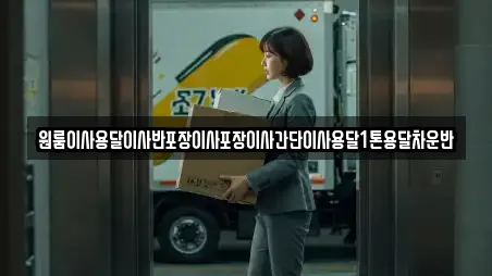원룸이사용달이사반포장이사포장이사간단이사용달1톤용달차운반