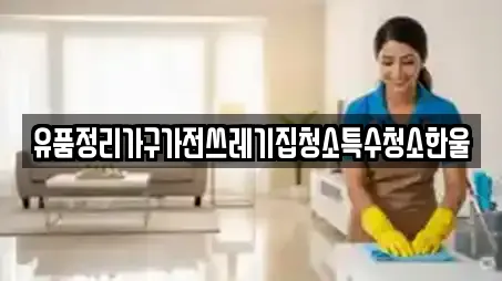 유품정리가구가전쓰레기집청소특수청소한울