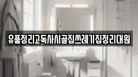 유품정리고독사시골집쓰레기집정리대원