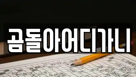 곰돌아어디가니