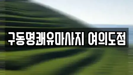 구동명쾌유마사지 여의도점