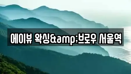 에이뷰 왁싱&브로우 서울역