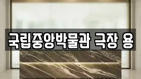 국립중앙박물관 극장 용