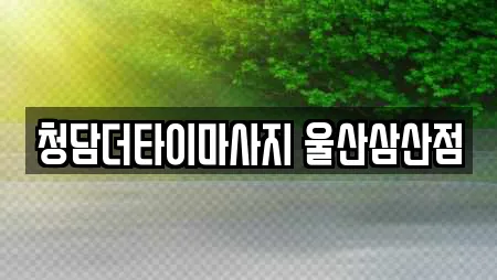 청담더타이마사지 울산삼산점