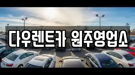 다우렌트카 원주영업소