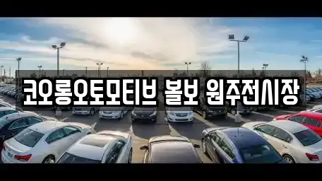 코오롱오토모티브 볼보 원주전시장