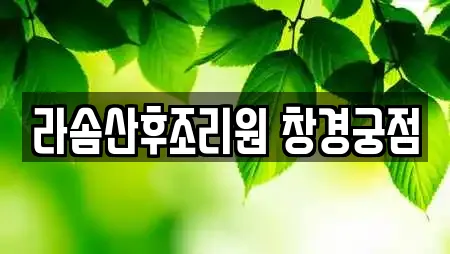 라솜산후조리원 창경궁점