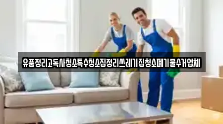 유품정리고독사청소특수청소집정리쓰레기집청소폐기물수거업체