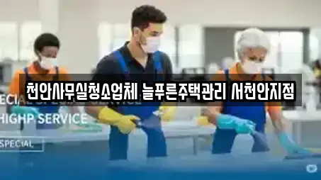 천안사무실청소업체 늘푸른주택관리 서천안지점