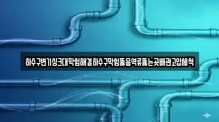 하수구변기싱크대막힘해결하수구막힘뚫음역류뚫는곳배관고압세척
