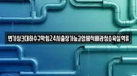 변기싱크대하수구막힘24시출장가능고압세척배관청소욕실역류