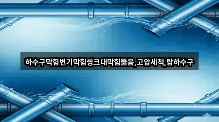 하수구막힘변기막힘씽크대막힘뚫음,고압세척,탑하수구