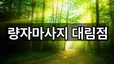 량자마사지 대림점